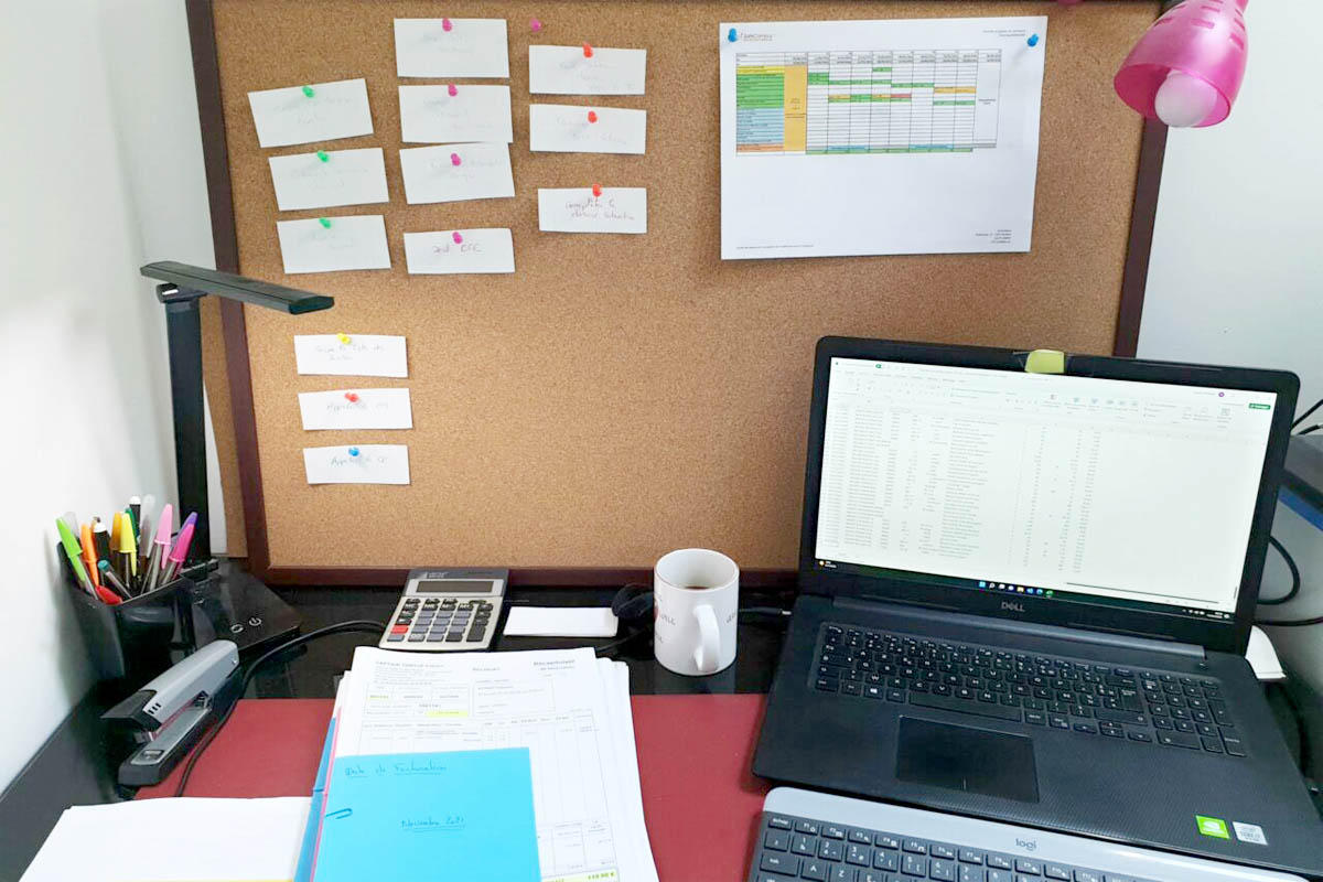 Bureau de travail - organiser ses objectifs professionnels et personnels